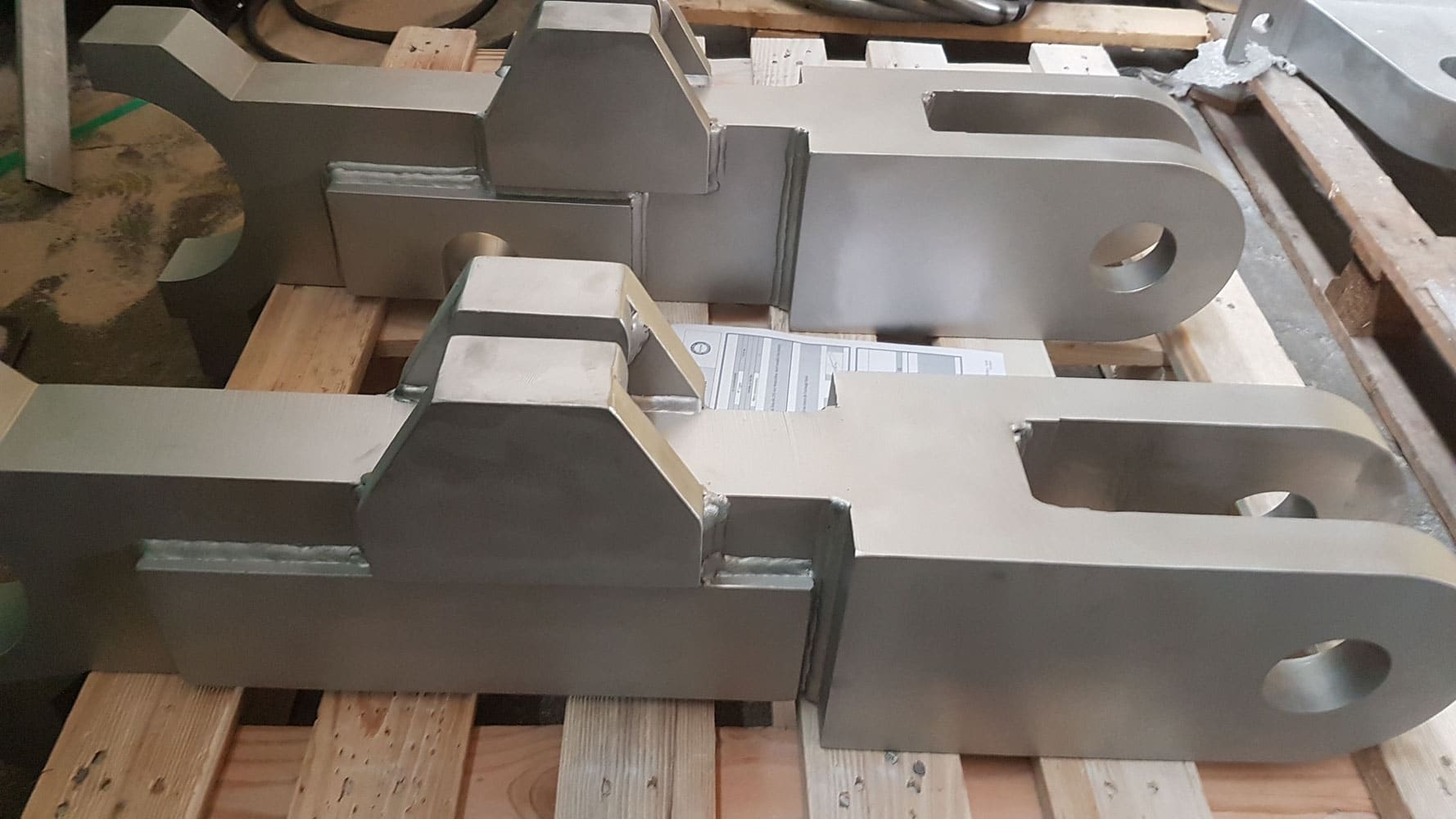 Bras de levier inox 316L forte épaisseur pour machine à papier