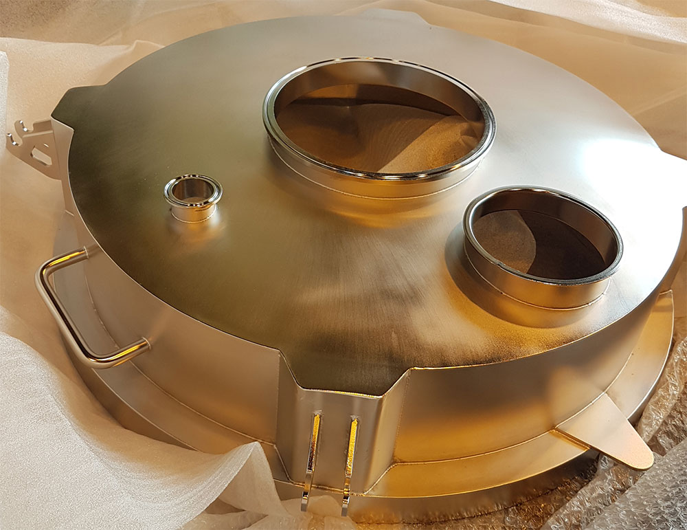Tamiseur inox soudé sans métal d'apport finition par polissage électrolytique